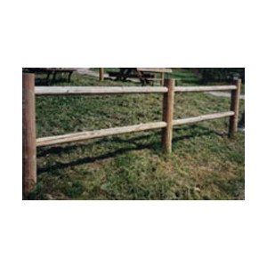 Balustre bois rondin - Bois rondin 2 lisses