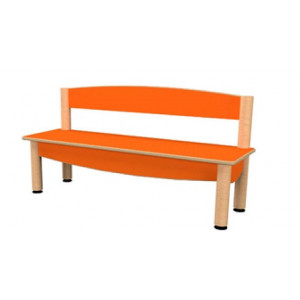 Banc avec dossier pour crèche - L:1000 mm; H:Variable; P:300 mm