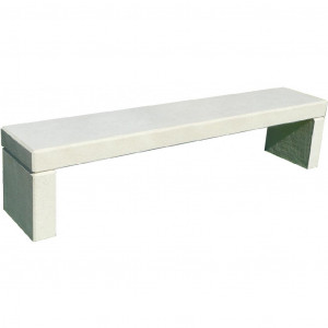 Banc béton gris teinté - Dimensions (L x l x H) cm : 200 x 40 x 47