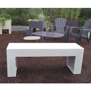 Banc béton léger - 120 x 35 x h 45  ou sur mesure