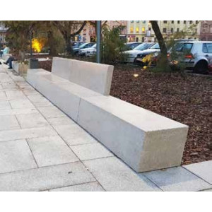 Banc béton rectangulaire - En béton renforcé avec acier galvanisé