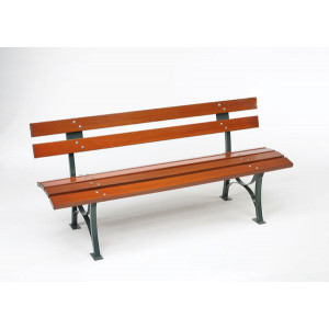 Banc bois simple - Assise convexe