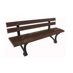 Banc contemporain en métal plastique - Longueur : 180 cm