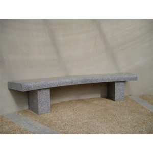 Banc courbe en granit - 2 ou 3 pieds