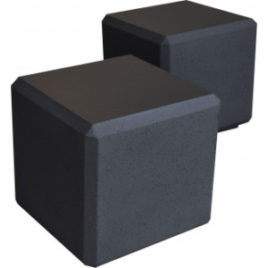Banc cube béton noir - Dimension : 45 x 45 x 45 cm - Poids : 206 kg