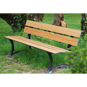 Banc de jardin à pied fonte - Longueur: 1800 mm - Livrés non montés