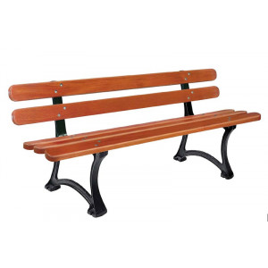 Banc de jardin bois exotique - Longueur : 1800 mm - Bois exotique - A sceller