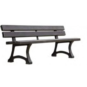 Banc de jardin plastique recyclé Longueur 200 cm - Longueur: 200 cm - Assise : 45 cm - A sceller 