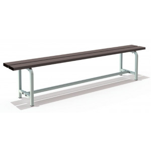 Banc de vestiaire mobile - Longueur : 2000 mm - Structure acier - Assise: aluminium 