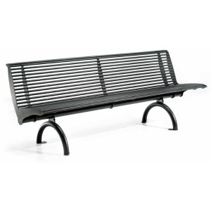 Banc en acier Best - Finition galvanisée verni