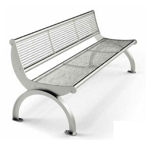 Banc en acier Cetra - Finitions inox ou galvanisé verni