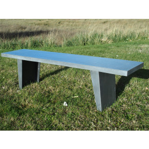 Banc en béton fibré à 2 pieds - 160 x 35 x h 45 cm ou sur mesure