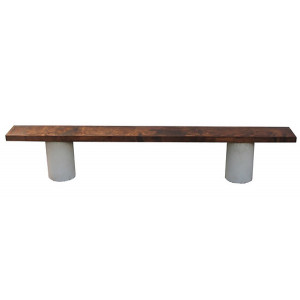 Banc en béton lame bois - Longueur : 1m80