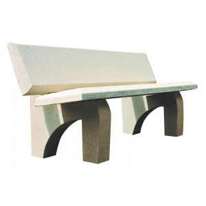 Banc en béton urbain - Dimensions (L x l x H) : 190 x 59 x 79 cm