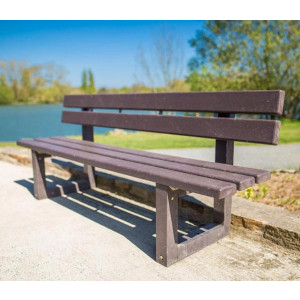 Banc en plastique 100% recyclé - Longueur : 1500 ou 2000 mm