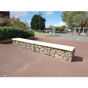 Banc gabion - Sans dossier - gabion profondeur 50 cm