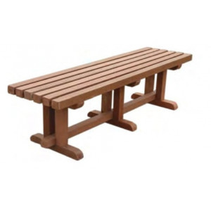 Banc jardin pour enfant en plastique recyclé - Longueur : 145 cm - Assise : 46 cm - A sceller 