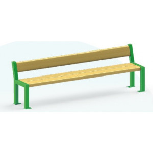 Banc maternel en acier et bois - Acier apte à la galvanisation et bois