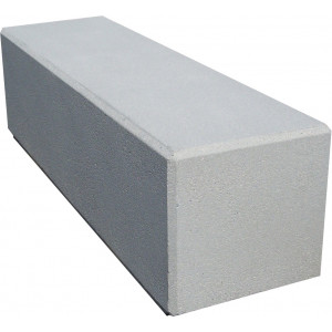 Banc monobloc béton - Dimensions (L x l x h) : 160 x 45 x 45 cm - gris ou blanc