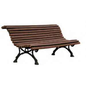 Banc plastique recyclé pour parc - Longueur : 180 cm - Assise : 41 cm - A sceller 