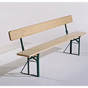 Banc pliant bois - Avec ou sans dossier - Longueur : 200 ou 220 cm