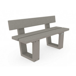 Banc plastique recyclé pour enfants - Longueur: 1200 mm - Plastique recyclé - A sceller