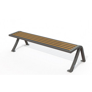 Banquette publique 1.75 m - Longueur : 1752 mm - Assise 433 mm - 4 lames