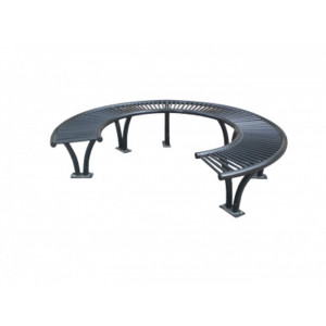 Banc public acier circulaire - Diamètre cercle extérieur (mm) : 2000