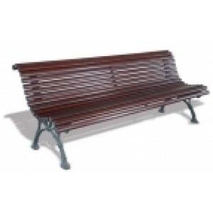 Banc public bois exotique - Banc en bois exotique