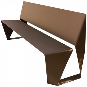 Banc public en acier design - Longueur : 1860 mm