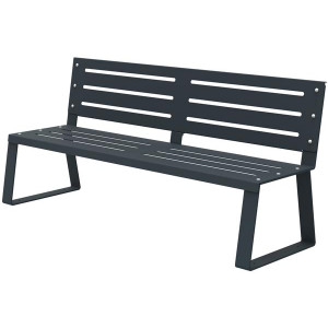 https://www.techni-contact.site/ressources/images/produits/merchandising/banc-public-en-metal-84722349-1.jpg - Longueur : 1800 mm - Assise : 397 mm - Piétement en plat d’acier - A fixer au sol