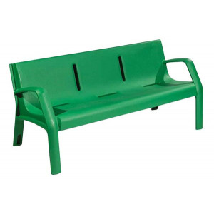 Banc public en polyéthylène - 100% plastique recyclé