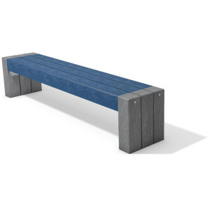 Banc public plastique reconditionné - Fabriqué en plastique recyclé - 3 lames