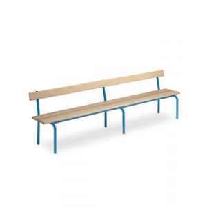 Banc scolaire bois avec dossier - Longueur : 120 ,160,200 cm - Taille : 4 - 5 - 6