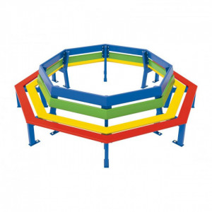 Banc tour d'arbre pour enfants - Diamètre intérieur : 1240 ou 915 mm - Acier et bois - Sur platines