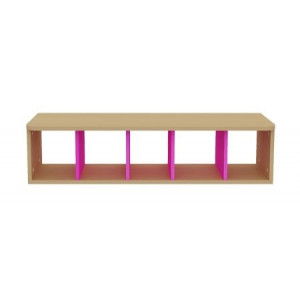 Banc unitaire 5 cases crèche - Dimension : L 200 mm x H variable x P 306 mm