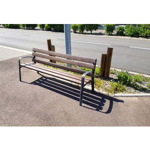 Banc urbain modulable en plastique recyclé - Banc sur-mesure en plastique revalorisé - Longueur : 150 ou 200 cm