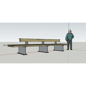 Banc véhicule bélier - Dimensions : L 200 x Prof. 50 cm x H 45 cm