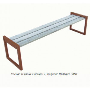 Banquette bois 1.80m - Visserie non apparente