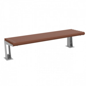 Banquette de jardin en bois - Longueur : 1800 mm - Bois de Guinée - A sceller