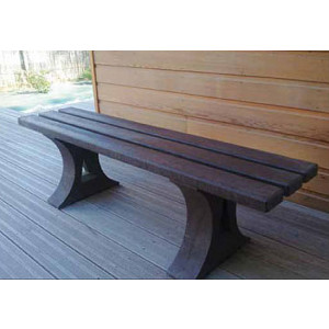 Banquette en plastique recyclé 150 ou 200 cm - Longueur (cm) : 150 ou 200 - Hauteur assise (cm) : 45