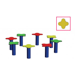 Banquette enfant forme fleur - Fixation : A cheviller - Dimensions : Ø 300 x H 350