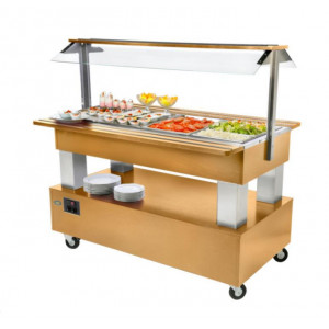 Bar à salade gastro buffet - Dimensions : L 1495 x P 855 x H 1405 mm - Puissance : 0.5 - 2.25 - 3 Kw