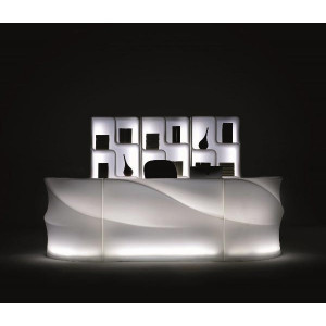 Bar lumineux arrondi  à LED - Hauteur : 110 cm - Indice de protection IP 66 – En polyéthylène