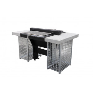 Barbecue pour espace public - Poids : 425 kg - simple et double feux - Acier