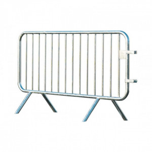 Barrière de police galva - 14 ou 18 barreaux - Longueur : 2000 ou 2500 mm