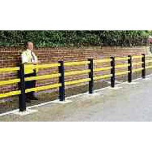 Barrière de sécurité sur platine - Fixation par platine dimensions (L x l) : 180 x 180 mm