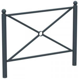 https://www.techni-contact.site/ressources/images/produits/merchandising/barriere-de-ville-en-acier-croix-72377111-1.jpg - Longueur : 1500 mm - Hauteur : 1200 mm - A sceller