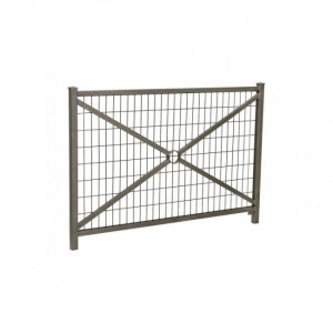 Barrière de ville grillagée - Longueur : 1470 mm - Acier - Scellement direct