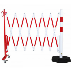 https://www.techni-contact.site/ressources/images/produits/merchandising/barriere-extensible-avec-poteau-sur-socle-77689111-1.jpg - Poteau : Ø60 mm - Largeur : 3600 ou 4000 mm - Coloris : rouge-blanc ou jaune-noir
